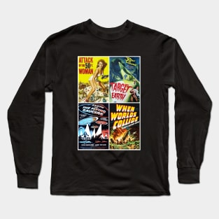 50s Sci-fi Poster Art Long Sleeve T-Shirt